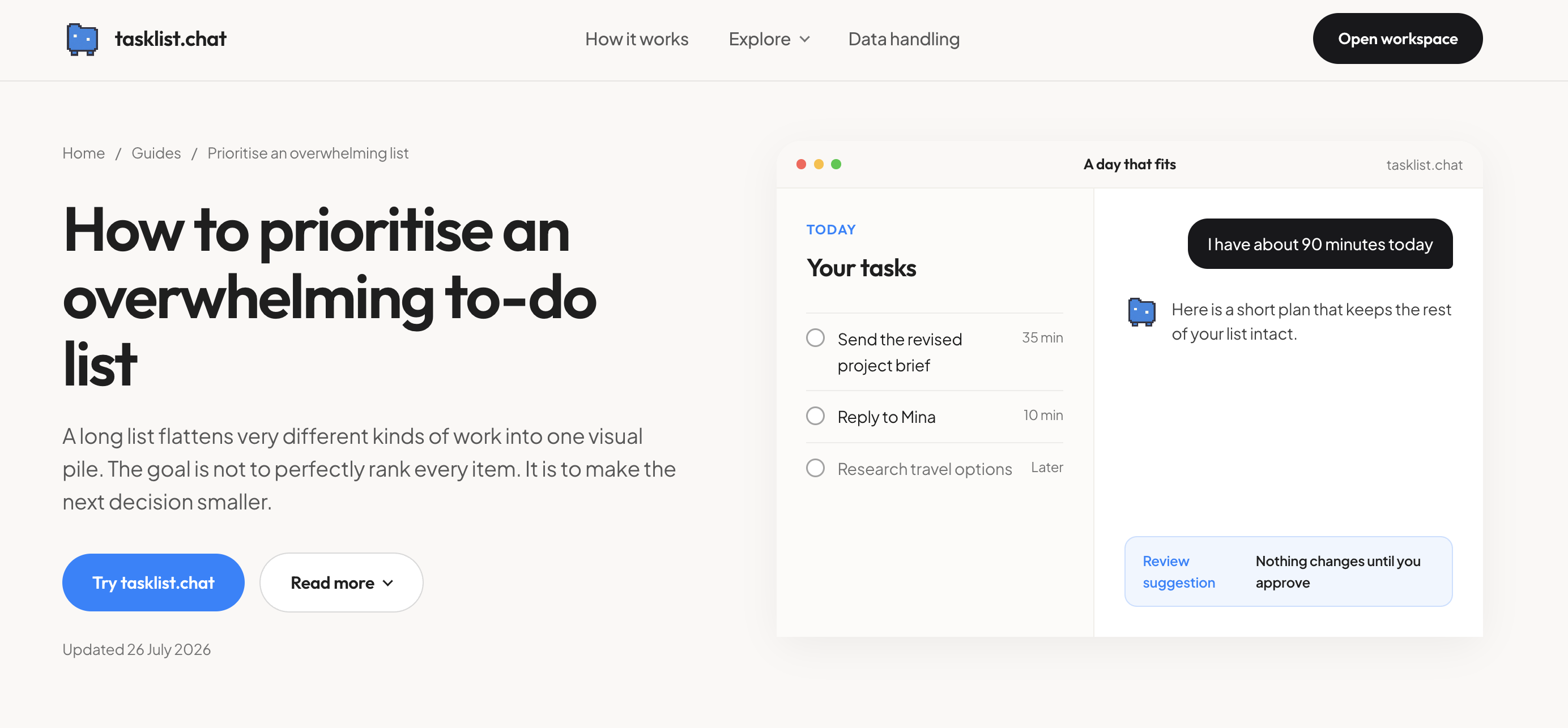 Prioritise an Overwhelming List guide preview